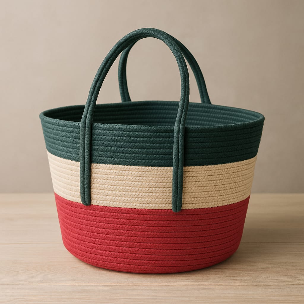 Weavfy Handmade Jute Laundry Basket – Eco-Friendly & Stylish