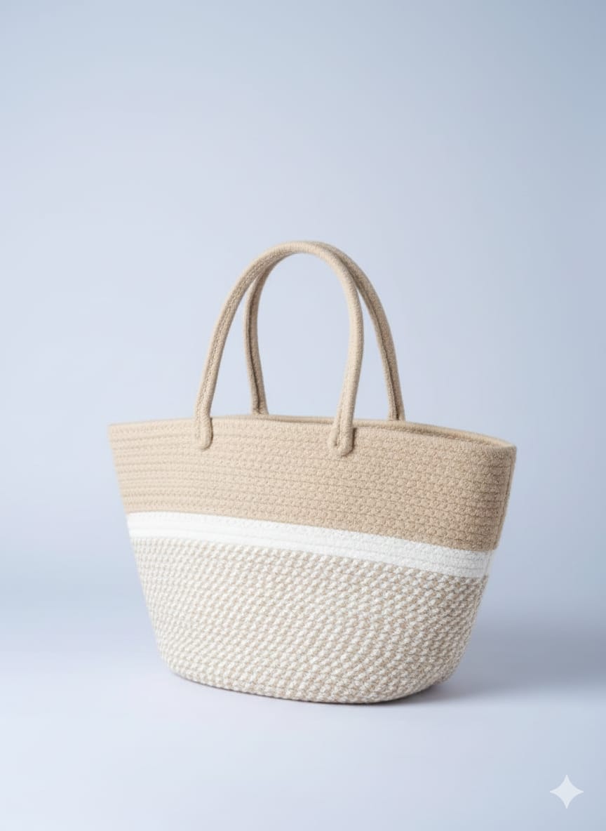 Natural Ivory Handmade Jute Tote Bag